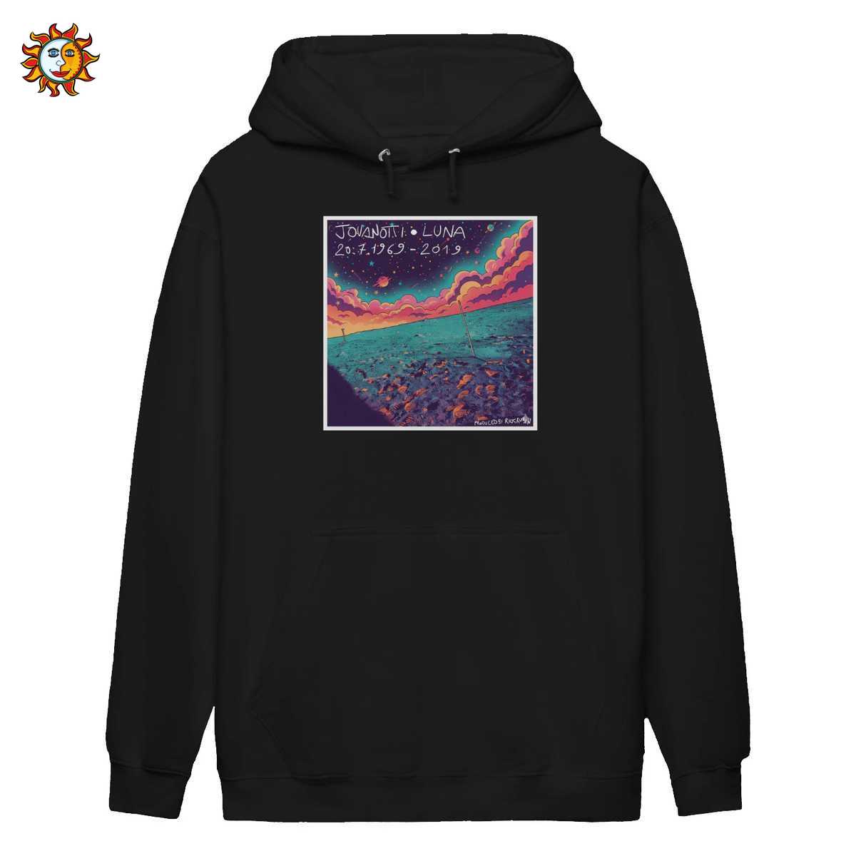 Maglietta Jovanotti Luna: T-Shirt Stile Fumetto per l'Anniversario dell'Allunaggio 2 Maglietta Jovanotti Luna: T-Shirt Stile Fumetto per l'Anniversario dell'Allunaggio - Image 2