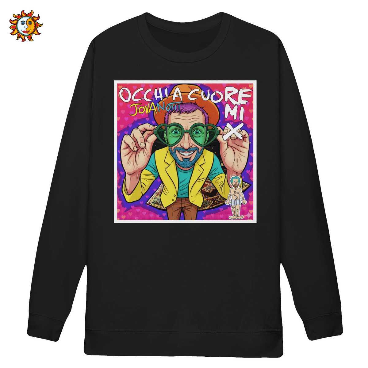 Maglietta Jovanotti Occhi a Cuore: T-Shirt Uomo Stile Fumetto Retrò 2 Maglietta Jovanotti Occhi a Cuore: T-Shirt Uomo Stile Fumetto Retrò - Image 2