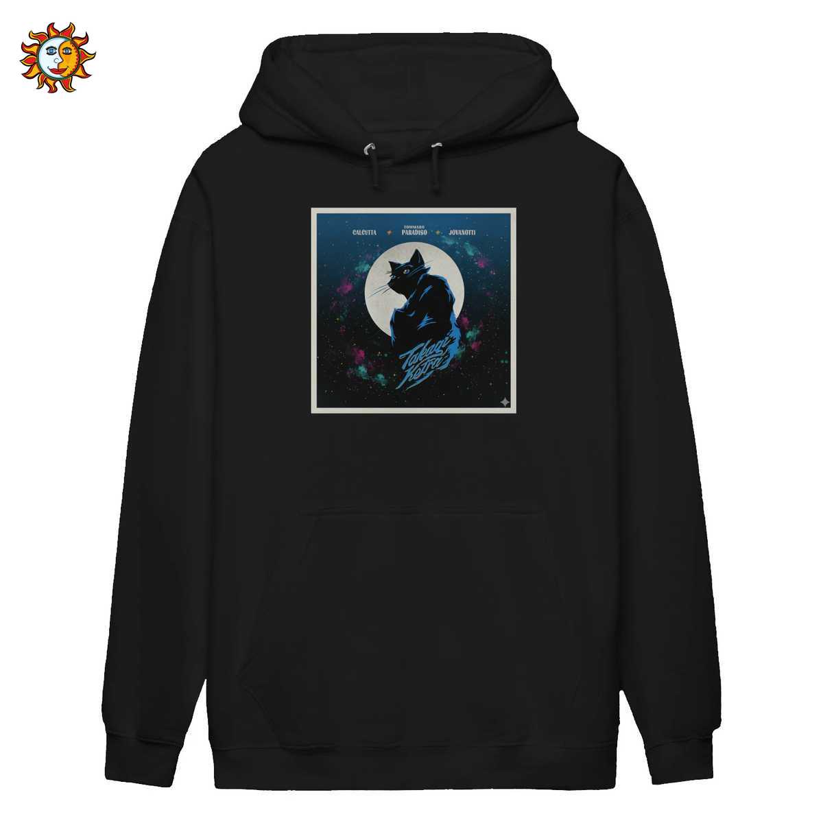 T-shirt La Luna e la Gatta di Jovanotti | Design Retrò Stile Fumetto Anni '80 2 Felpa La Luna e la Gatta Stile Fumetto Retro | Jovanotti Calcutta Paradiso