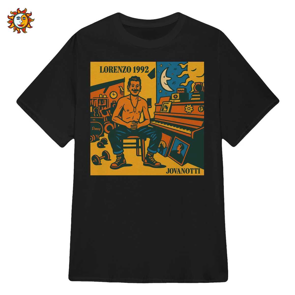 T-Shirt Jovanotti Lorenzo 1992: Maglietta Stile Fumetto Vintage Anni 90 1 T-Shirt Jovanotti Lorenzo 1992: Maglietta Stile Fumetto Vintage Anni 90