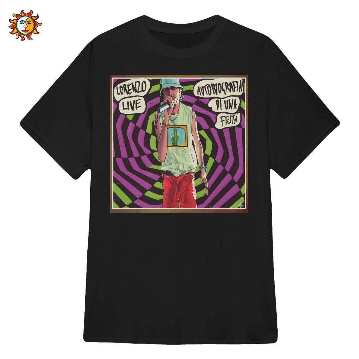 T-shirt Jovanotti Lorenzo Live Stile Fumetto | Maglietta Concerto Retrò Ufficiale 1 T-shirt Jovanotti Lorenzo Live Stile Fumetto | Maglietta Concerto Retrò Ufficiale