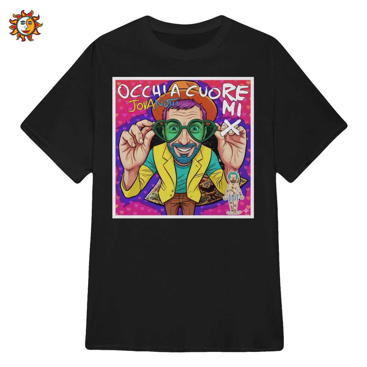Maglietta Jovanotti Occhi a Cuore: T-Shirt Uomo Stile Fumetto Retrò 1 Maglietta Jovanotti Occhi a Cuore: T-Shirt Uomo Stile Fumetto Retrò