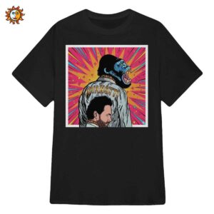 T-shirt Jovanotti Sabatomania: Maglietta Stile Fumetto Retrò Anni 80