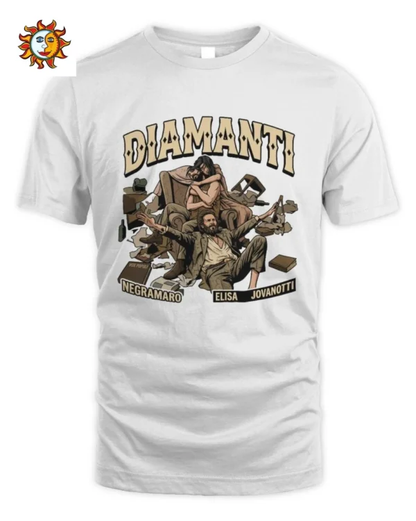 Maglietta Jovanotti Amici Sul Divano Vintage Fumetto Unisex Standard T-Shirt