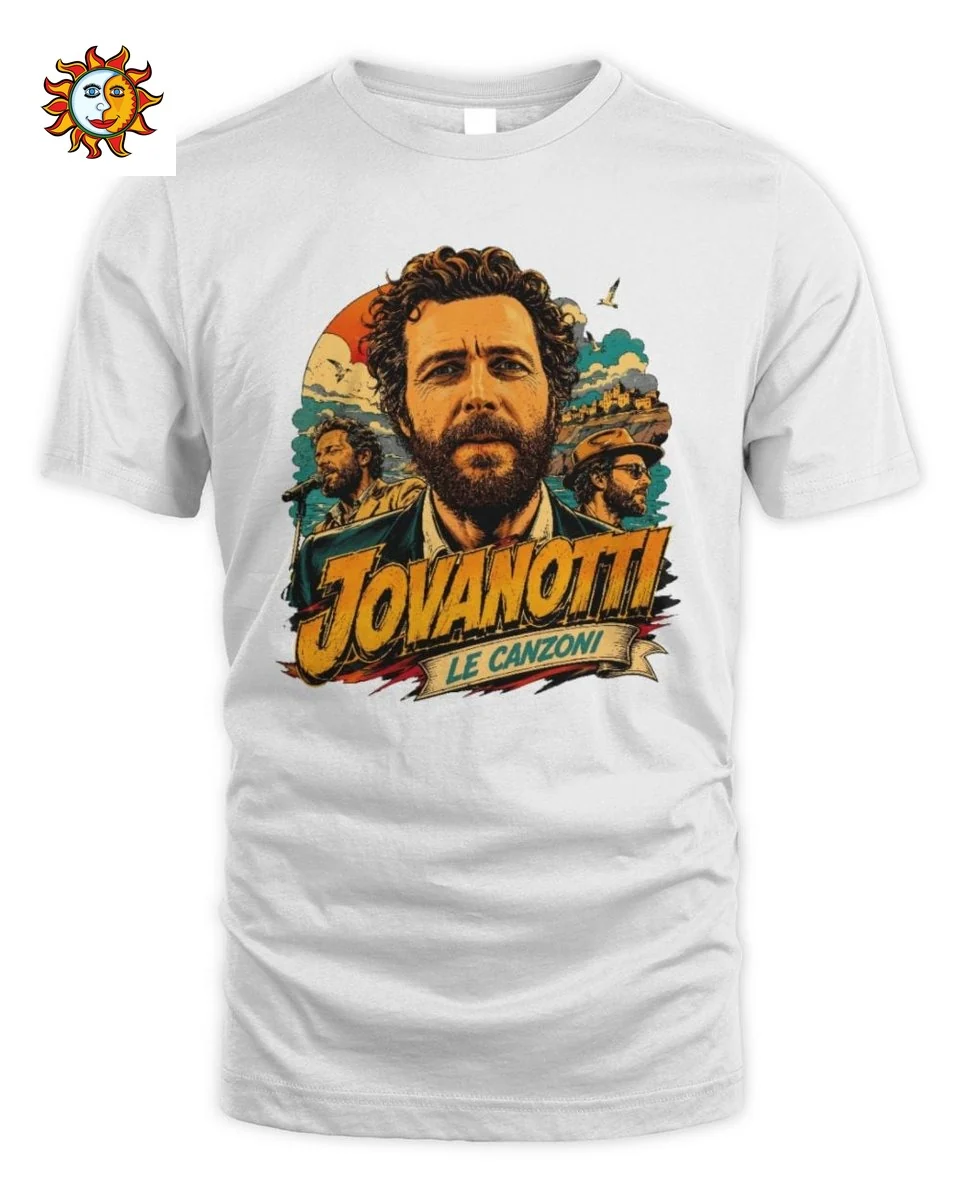 Jovanotti T-Shirt Cantante Pop Italiano Grafica Vintage 1 Maglietta Jovanotti Cantante Pop Italiano Grafica Vintage Unisex Standard T-Shirt