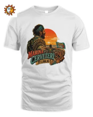 Maglietta Jovanotti Festa In Spiaggia Al Tramonto Retro Unisex Standard T-Shirt