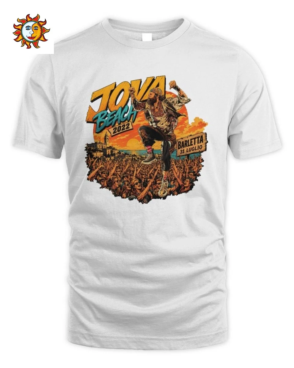 Jovanotti T-Shirt Festa In Spiaggia Estate Grafica Retro Vin 1 Maglietta Jovanotti Festa In Spiaggia Estate Grafica Retro Unisex Standard T-Shirt