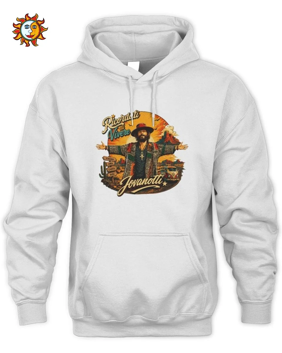 Jovanotti T-Shirt Ricordati Di Vivere Cantante Nel Deserto V 2 Felpa Jovanotti Ricordati Di Vivere Cantante Nel Deserto Jovanotti Unisex Hoodie
