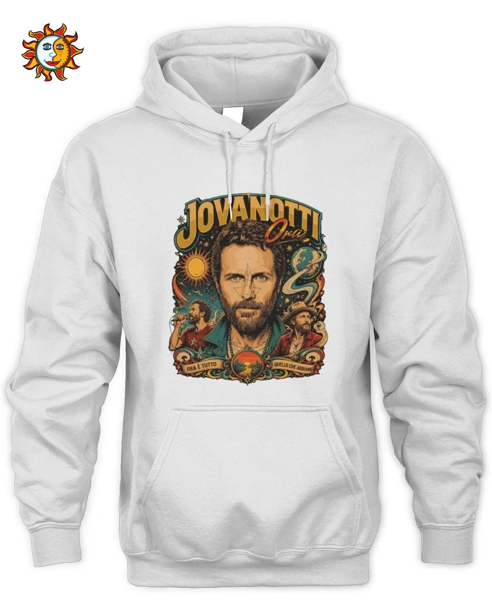Jovanotti T-Shirt Ritratto Uomo Con Chitarra Grafica Retro V 2 Felpa Jovanotti Ritratto Uomo Con Chitarra Grafica Retro Jovanotti Unisex Hoodie