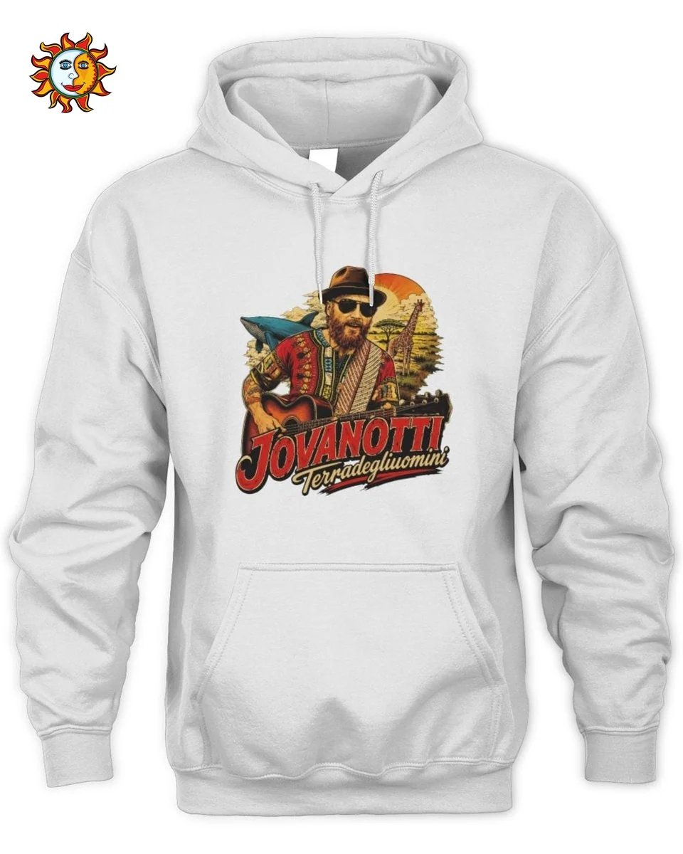 Jovanotti T-Shirt Terra Degli Uomini Safari Grafica Vintage 2 Felpa Jovanotti Terra Degli Uomini Safari Grafica Vintage Jovanotti Unisex Hoodie