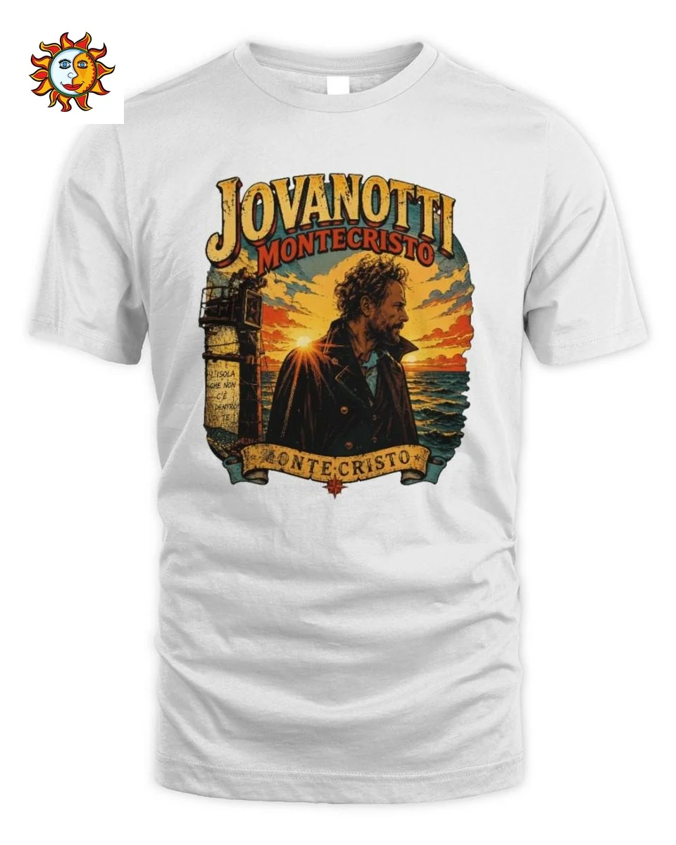 Jovanotti T-Shirt Tramonto Sull Isola Grafica Retro Vintage 1 Maglietta Jovanotti Tramonto Sull Isola Grafica Retro Jovanotti Unisex Standard T-Shirt