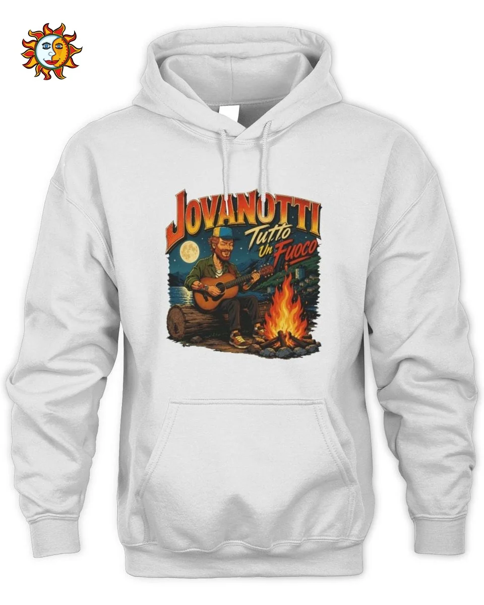 Jovanotti T-Shirt Un Fuoco Acceso Falo E Chitarra Vintage Gr 2 Felpa Jovanotti Un Fuoco Acceso Falò E Chitarra Jovanotti Unisex Hoodie