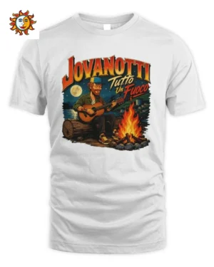 Maglietta Jovanotti Un Fuoco Acceso Falò E Chitarra Jovanotti Unisex Standard T-Shirt