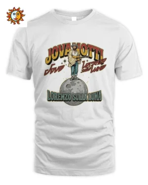 Maglietta Jovanotti Uomo Sulla Luna Con Chitarra Spazio Vintage Unisex Standard T-Shirt