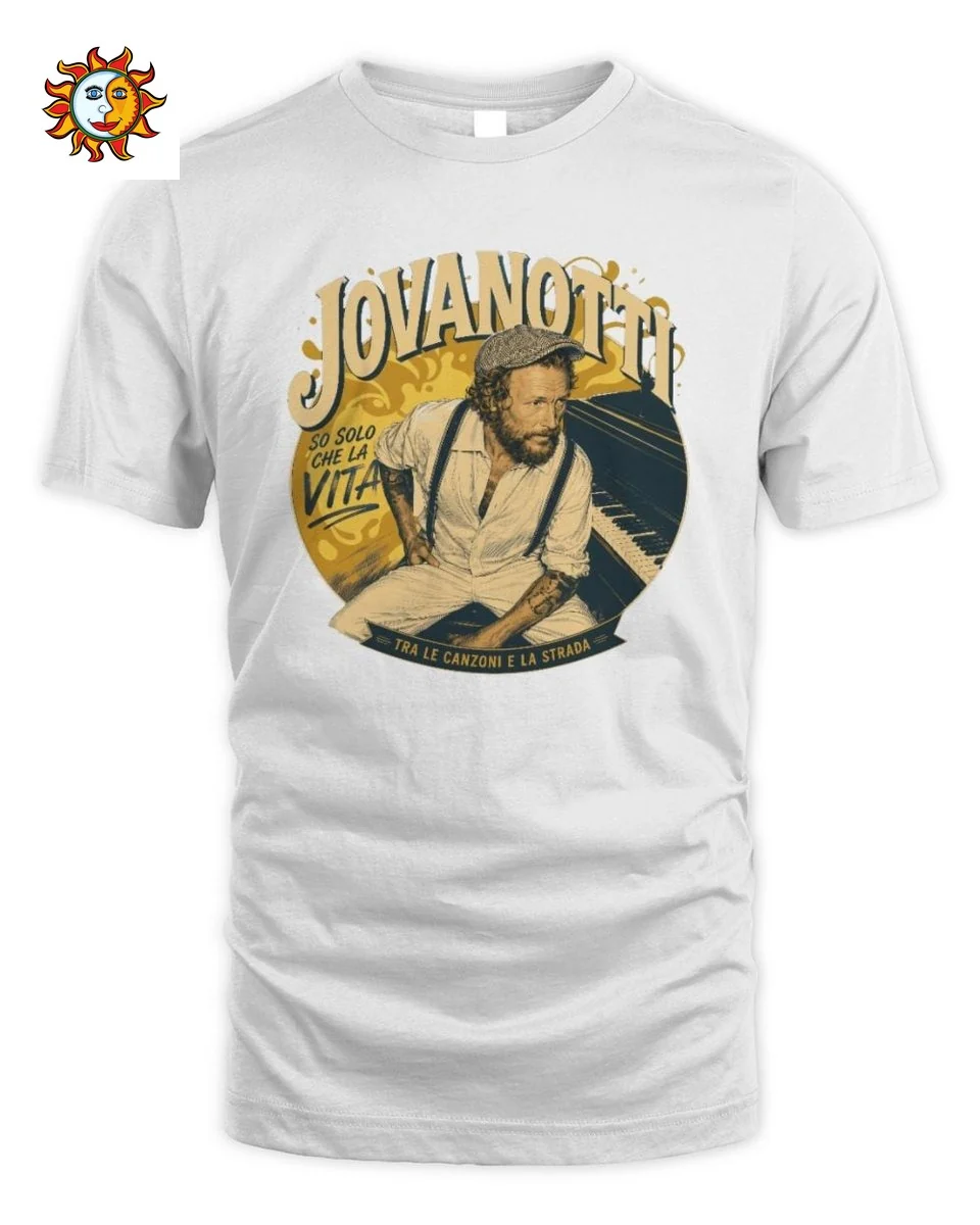 Jovanotti T-Shirt Vita E Musica Design Retro Cantante Vintag 1 Maglietta Jovanotti Vita E Musica Design Retro Cantante Jovanotti Unisex Standard T-Shirt